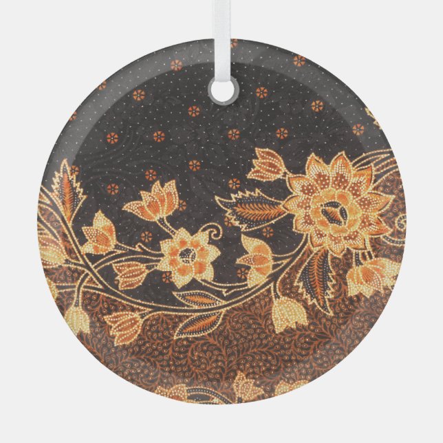 Ornement En Verre Batik indonésien beauté (Recto)