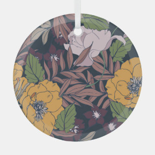 Ornement En Verre Belle florale : Motif sans couture Arrière - plan