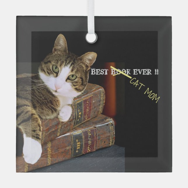 Ornement En Verre Best Cat Mom (Recto)