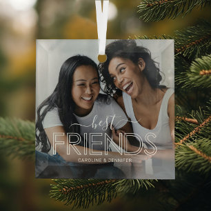 Ornement En Verre Best Friends Photo Glass Ornament