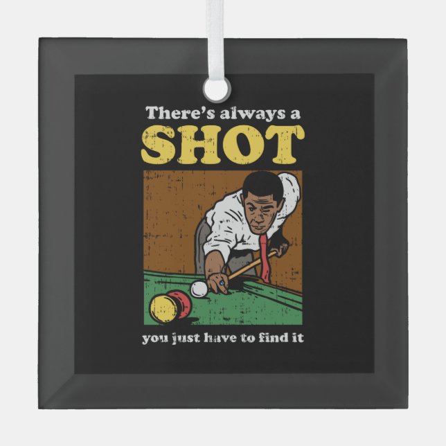 Ornement En Verre Billiard Snooker Retro (Recto)