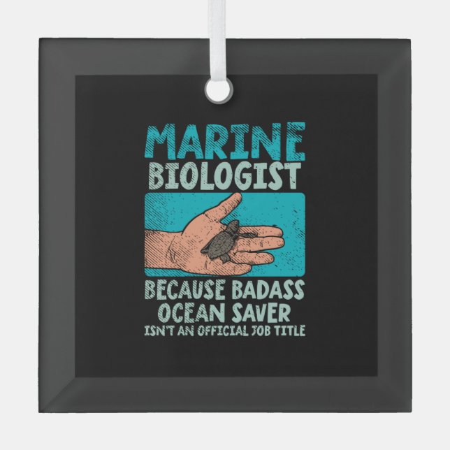 Ornement En Verre Biologiste marin (Recto)