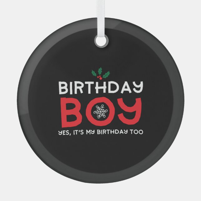 Ornement En Verre Birthday Boy (Recto)