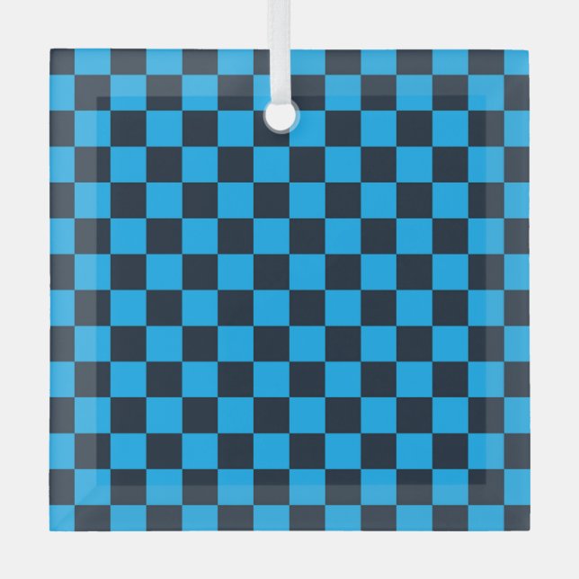 Ornement En Verre Blueberry checkered pattern (Recto)