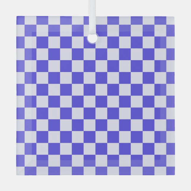 Ornement En Verre Blueberry cream checkered pattern (Recto)