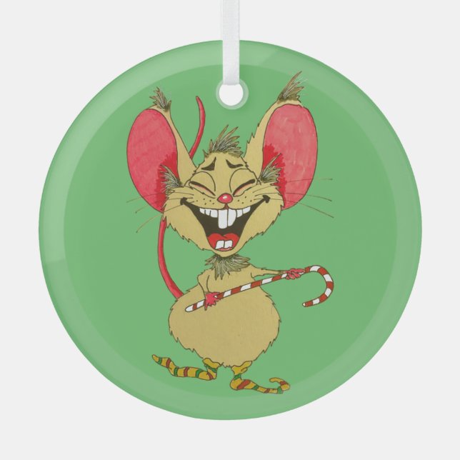 Ornement En Verre Bonne Danse pour Noël ! (Recto)