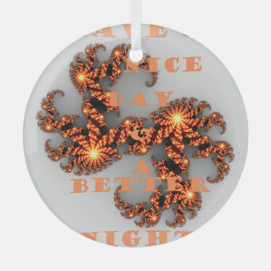 Ornement En Verre Bonne journée et meilleure nuit