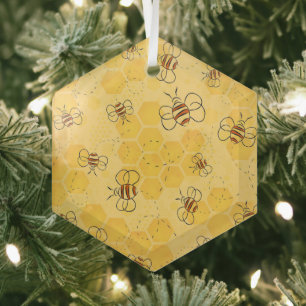 Ornement En Verre Bourdonnement d'abeilles Abeilles à miel Mignonnes