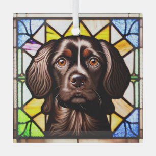 Ornement En Verre Boykin Spaniel "Verre Tiré"