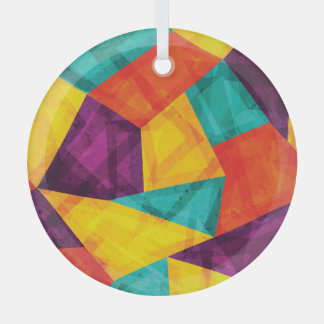 Ornement En Verre Bright Mosaic Grunge Motif transparent