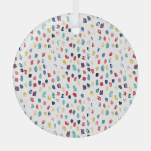 Ornement En Verre Brosse Colorée : Aquarelle Sans Couleur.