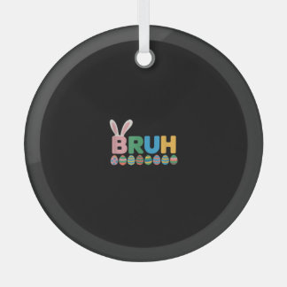 Ornement En Verre Bruh Bunny Pâques mème mignon Pour Enfants _12