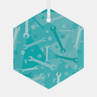 Ornement En Verre Brûlures, noix et boulons