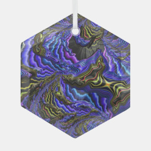 Ornement En Verre Butterfly Stew Colorful Fractal Paysage Abstrait