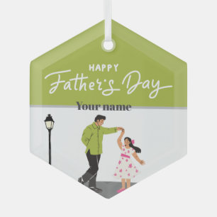 Ornement En Verre Cadeau de la fête des pères pour papa Photo et n