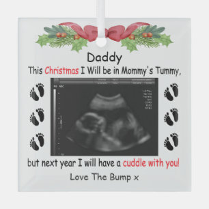 Ornement En Verre Cadeau personnalisé pour papa à être de bosse