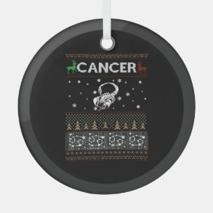 Ornement En Verre Cancer Noël Douleur moche