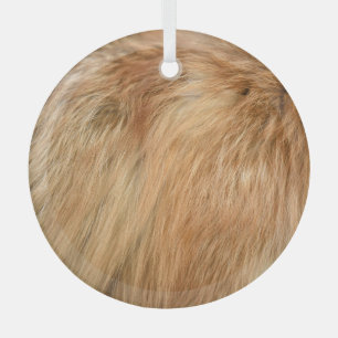 Ornement En Verre Carreau Motif de fourrure Red Fox