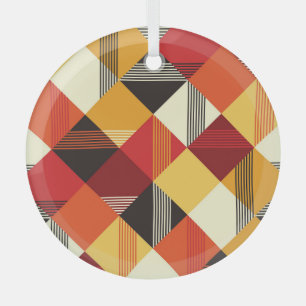Ornement En Verre Carrés vintages : Simple Striped Sans Couture.