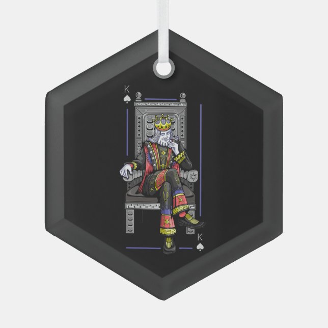 Ornement En Verre Carte King (Recto)