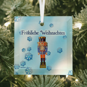 Ornement En Verre Casse-noix allemand - Joyeux Noël