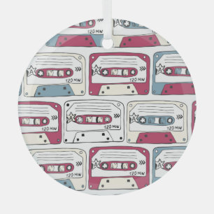 Ornement En Verre Cassettes de musique rétro : Arrière - plan de roc
