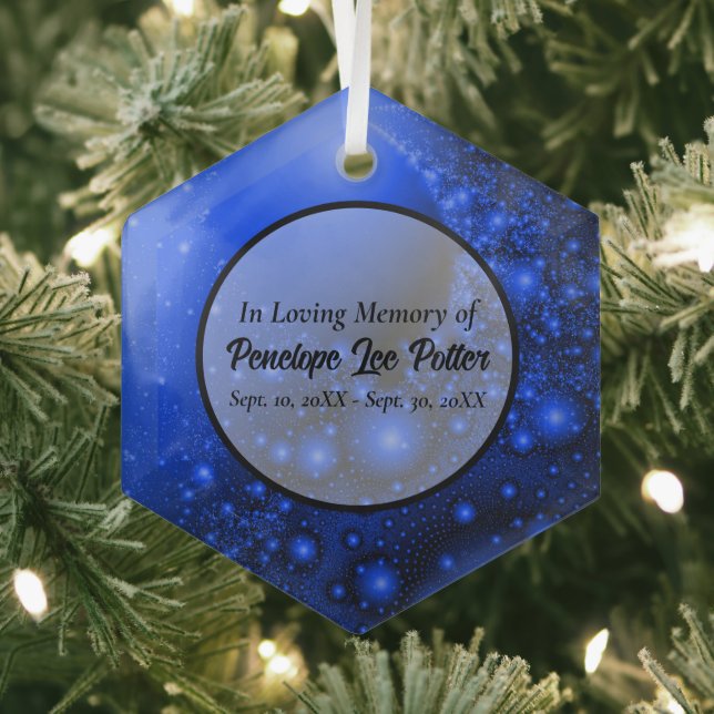 Ornement En Verre Catcher solaire Fractal Bleu de Cobalt (Insitu)