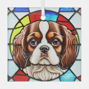 Ornement En Verre Cavalier King Charles Spaniel "Verre Trait"