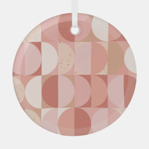 Ornement En Verre Cercles du milieu du siècle : Motif géométrique mo