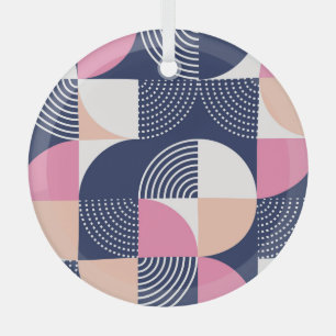 Ornement En Verre Cercles graphiques Vintage Motif sans couture