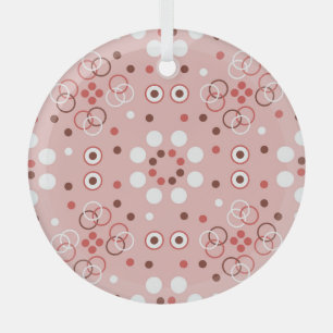Ornement En Verre Cercles vintages : Charme Géométrique sans couture
