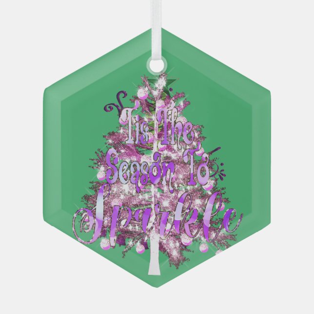 Ornement En Verre C'est la saison pour briller (Recto)