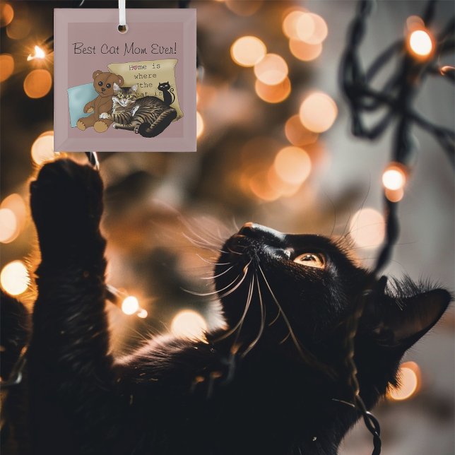 Ornement En Verre Chat de la Fête des Mères (Créateur téléchargé)