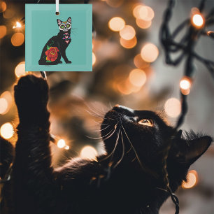 Ornement En Verre Chat noir de Sugar