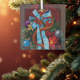 Ornement En Verre Chemise de Noël Red Dragon