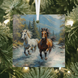 Ornement En Verre Cheval