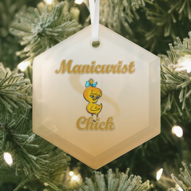 Ornement En Verre Chick manicuriste (Insitu)