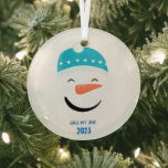Ornement En Verre Chill Out Bro Snowman<br><div class="desc">Ajoutez une touche classique mais personnelle à votre décor de vacances avec cet ornement en verre Chill Out Bro Snowman.</div>