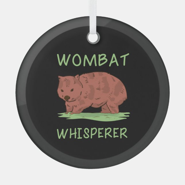 Ornement En Verre Chuchoteuse de wombat (Recto)