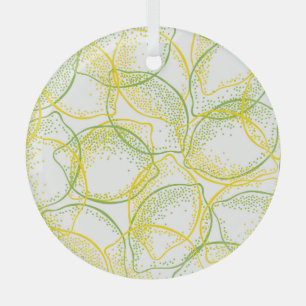 Ornement En Verre Citrons et Limes : Motif frais.