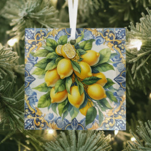 Ornement en verre Citrons italiens de Noël