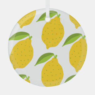Ornement En Verre citrons jaunes, motif artistique sans soudure.