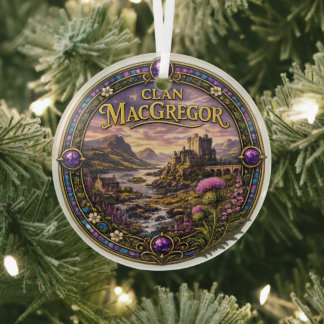 Ornement En Verre Clan écossais MacGregor