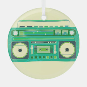 Ornement En Verre Classic Boom Box Vintage Image