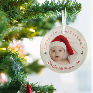 Ornement En Verre Classique Notre Premier Noël En Tant Que Famille P