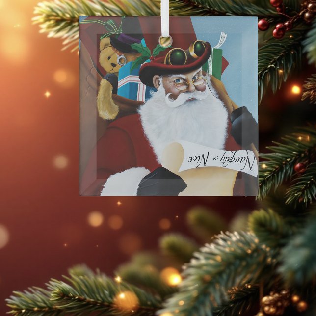 Ornement En Verre Clause du Père Noël victorien (Créateur téléchargé)