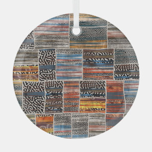 Ornement En Verre Collage de patchwork : Motif de surface composée