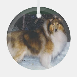 Ornement En Verre Collie