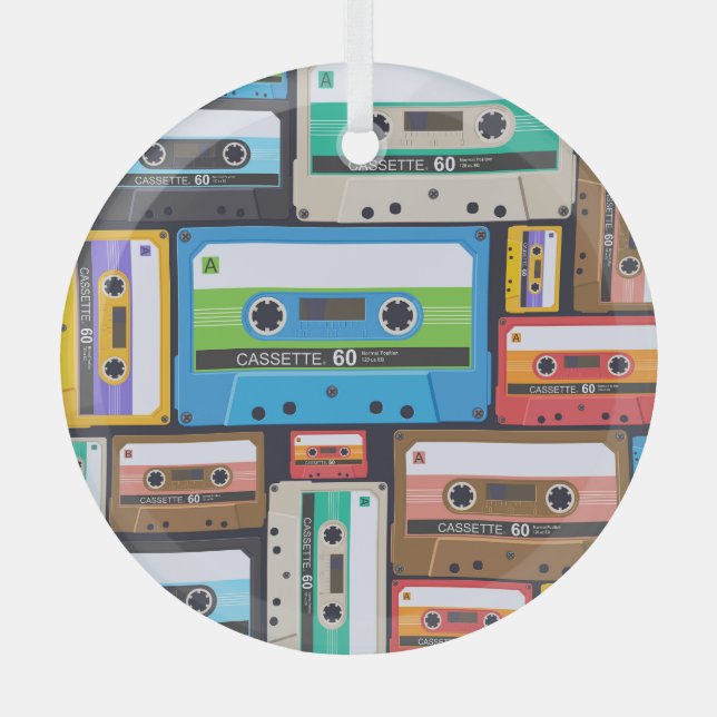 Ornement En Verre Composition Abstraite des cassettes compactes (Recto)