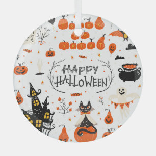 Ornement En Verre Conception d'un jeu Vintage d'éléments Halloween